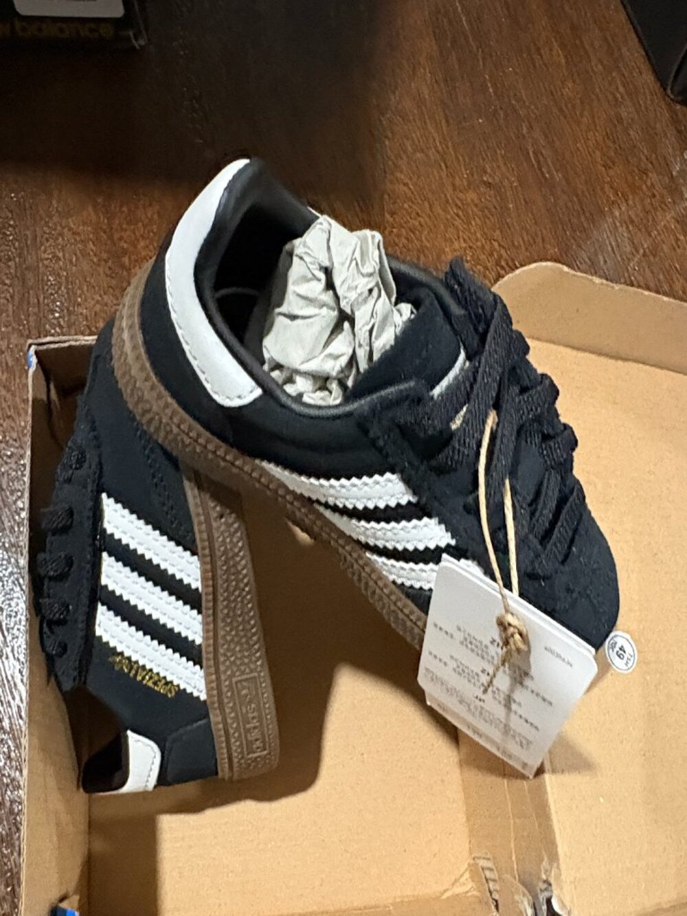 Adidas Originals Handball Spezial CF Black sz 6k Boys sneakers shoes NEW